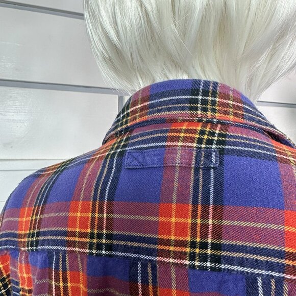 Blue Red Black Plaid Cotton Flannel Duluth Trading    XL fits more like a Large - Picture 8 of 11